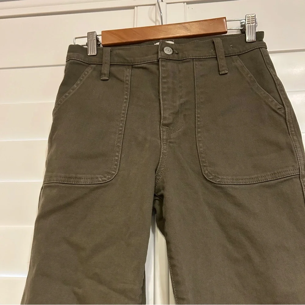 J Crew Straight Leg Pant Olive Green Size 25 - Picture 5 of 5